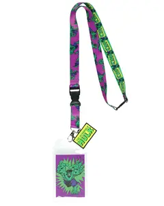 Marvel Comics The Incredible Hulk Breakaway Lanyard with Clear ID Badge Holder Keychain