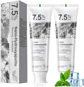 7.5% Nano Hydroxyapatite Toothpaste, Fluoride-Free Formula with Natural Mint for Fresh Breath, Deep Cleaning for Daily Oral Care.