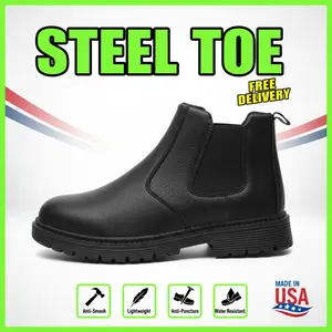 Smash-proof Non-skid Puncture-proof Breathable Safety Shoes Unisex Chef Work Shoe Waterproof Shoe Anti-slip Durable Outdoor Comfortable Splash-proof Steel Toe Protection Non-slip EVA Sole Industrial Construction Professional Kitchen Footwear