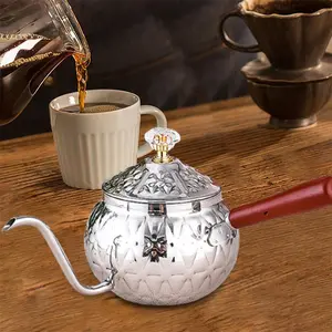 Moka Pot Italian Coffee Maker, Dual Valve Hand Pour Espresso Cup, Non-Lead Crystal Glass, Coffee Brewing Equipment, 1 Piece