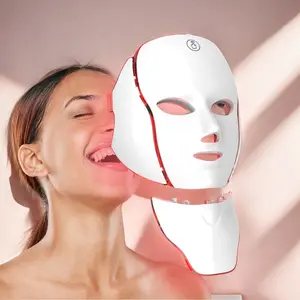 LED Face Mask Cordless Rechargeable Facial Care Device - 138 LEDs Spa Quality Beauty Mask for Daily Skin Clarity & Radiance
