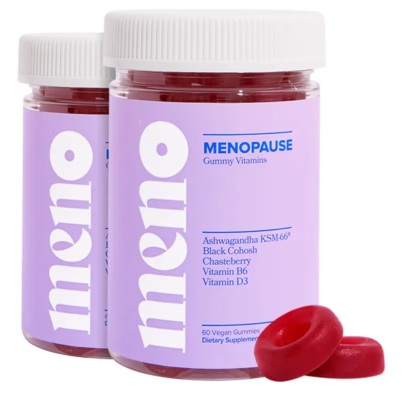 MENO Gummies for Menopause, 30 Servings (Pack of 2) - Menopause Supplements for Women With Black Cohosh & Ashwagandha KSM-66 - Helps Alleviate Hot Flashes, Night Sweats, & Mood Swings