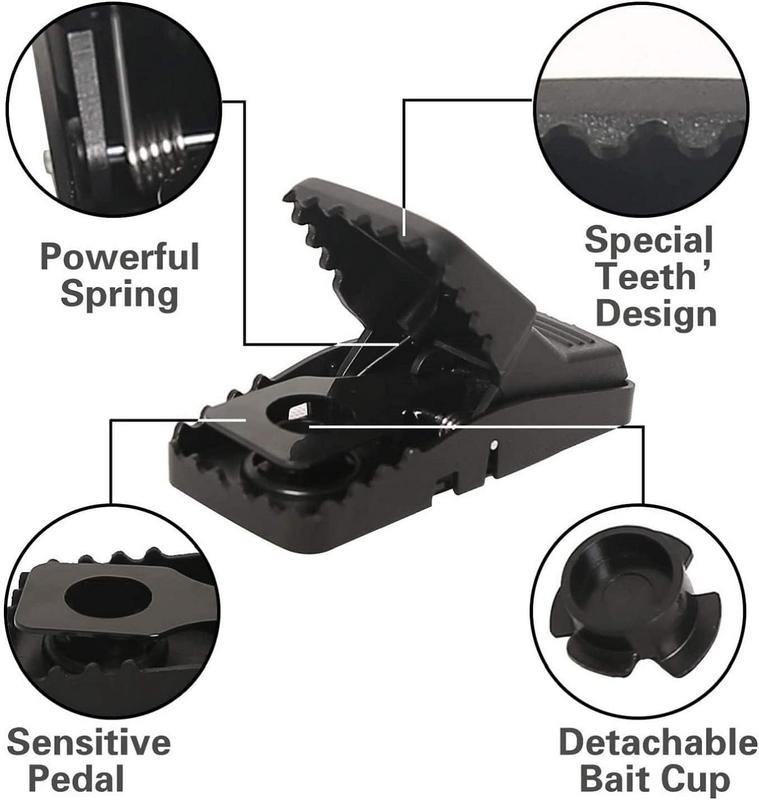 Feeke Mouse Traps M01-6Pack for House Small Mice Indoor Quick Effective Sanitary Safe Mousetrap Catcher Family Pet 6 Pack US