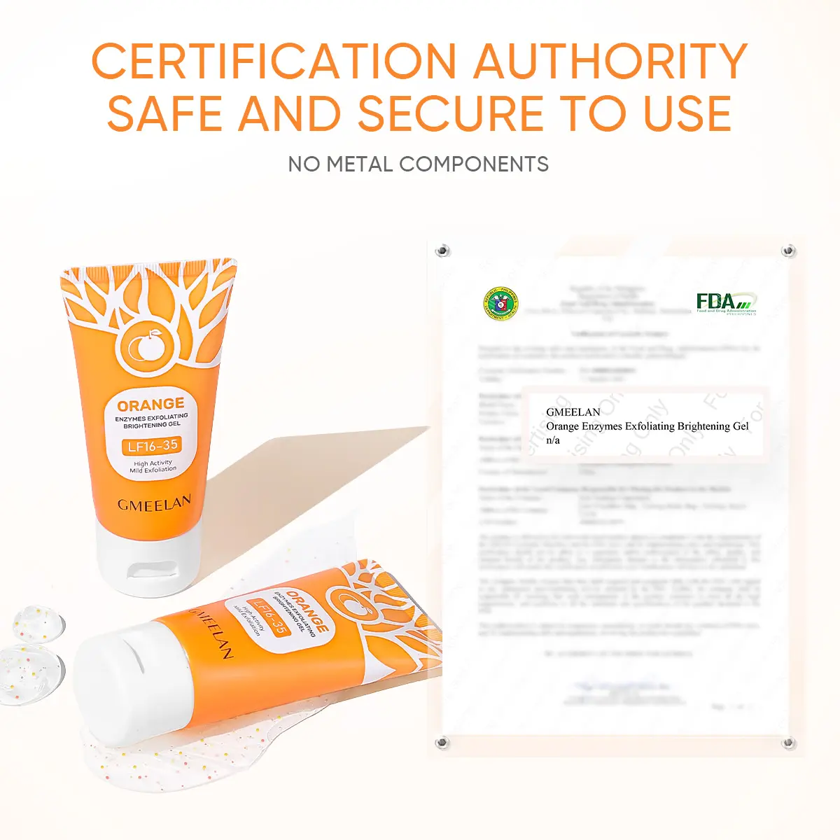 Orange Scented Exfoliator Clear Gel LF16-35 - Gentle Exfoliation