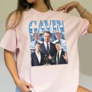 Gavin Newsom Light Pink Tshirt, GavinNewsom Fan Tees, Unisex Shirt