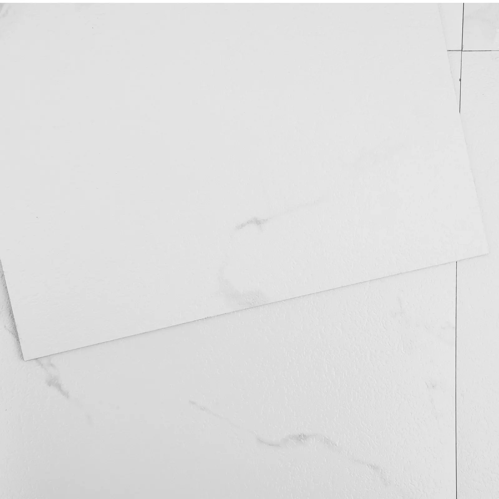 Self Adhesive Vinyl Floor Tiles 12 X 12 Inch, 50 Tiles, 1.5mm Thick Peel & Stick, White Marble Texture DIY Flooring For Kitchen, Dining Room, Bedrooms & Bathrooms, Easy Home Decor, Ideal For Home Renovation