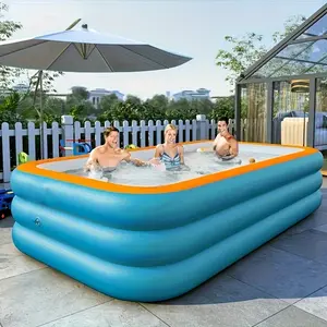 Large inflatable swimming pool, suitable for 1-7 people, with 3 sizes to choose from, cool play in summer