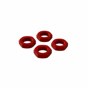 Arrma RC Red Aluminum 17mm Wheel Nuts (4pcs) ARA310906