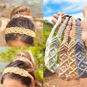 Hand-woven cotton cord headbands sports headbands boho casual hair accessories