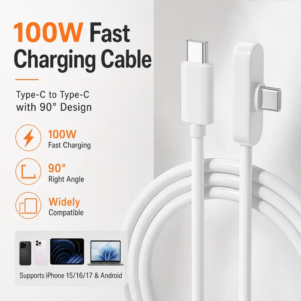 100W USB C to USB C Phone Fast Charging Silicone Cable Type-C to Type-C  Phone Charger Cable for iPhone 15 16 17 Pro Max for Samsung for oneplus for Goolgle for Moto
