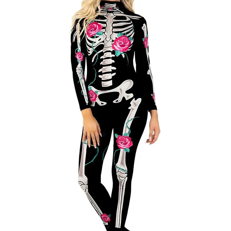 Rose White Skeleton Tight Coat