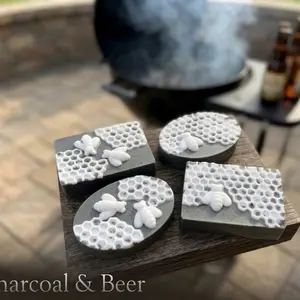 Artisanal Beer & Activated Charcoal Soap Bar - Handmade with Honey & Oats