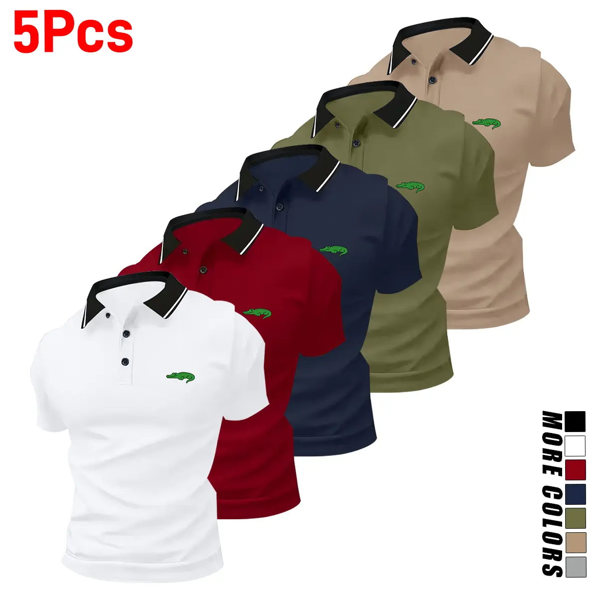 White - Red - Blue - Green - Khaki