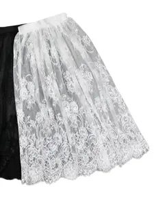2026 New Fashion Summer Slips Women Casual Elegant Aesthetic Lace Transparent Midi Long Fit Skirts Ladies Basic Skirt petticoat Underskirt