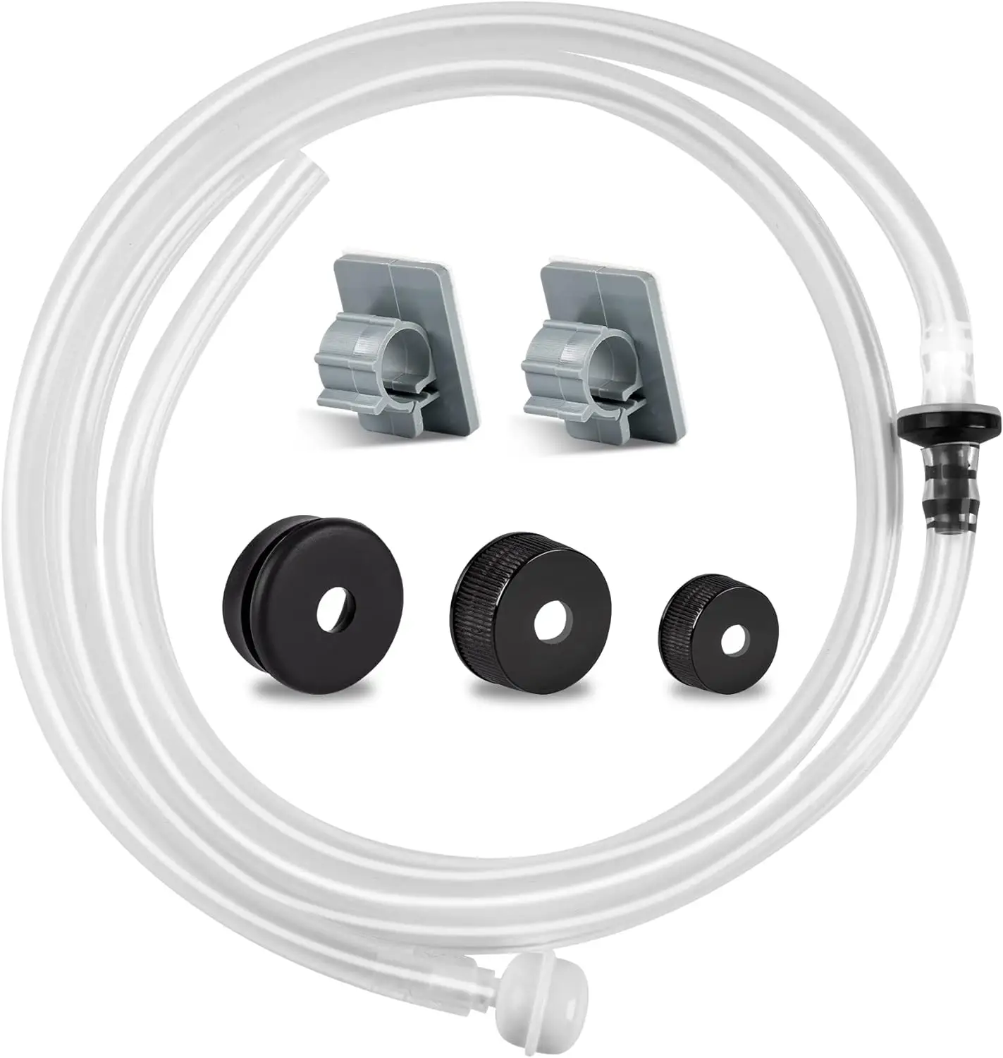 Kitchen Hack - Sink Soap Dispenser Tube Kit, with 47" Tube Hose and Check Valve for Prevent Backflow for Countertop Dispensador De Jabon de Cocina Kit