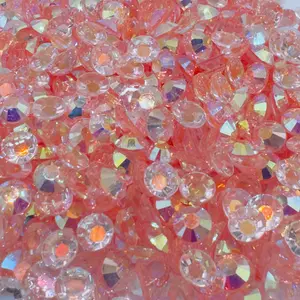 Stoned Crazy's Best Pink AB Transparent Resin Rhinestones