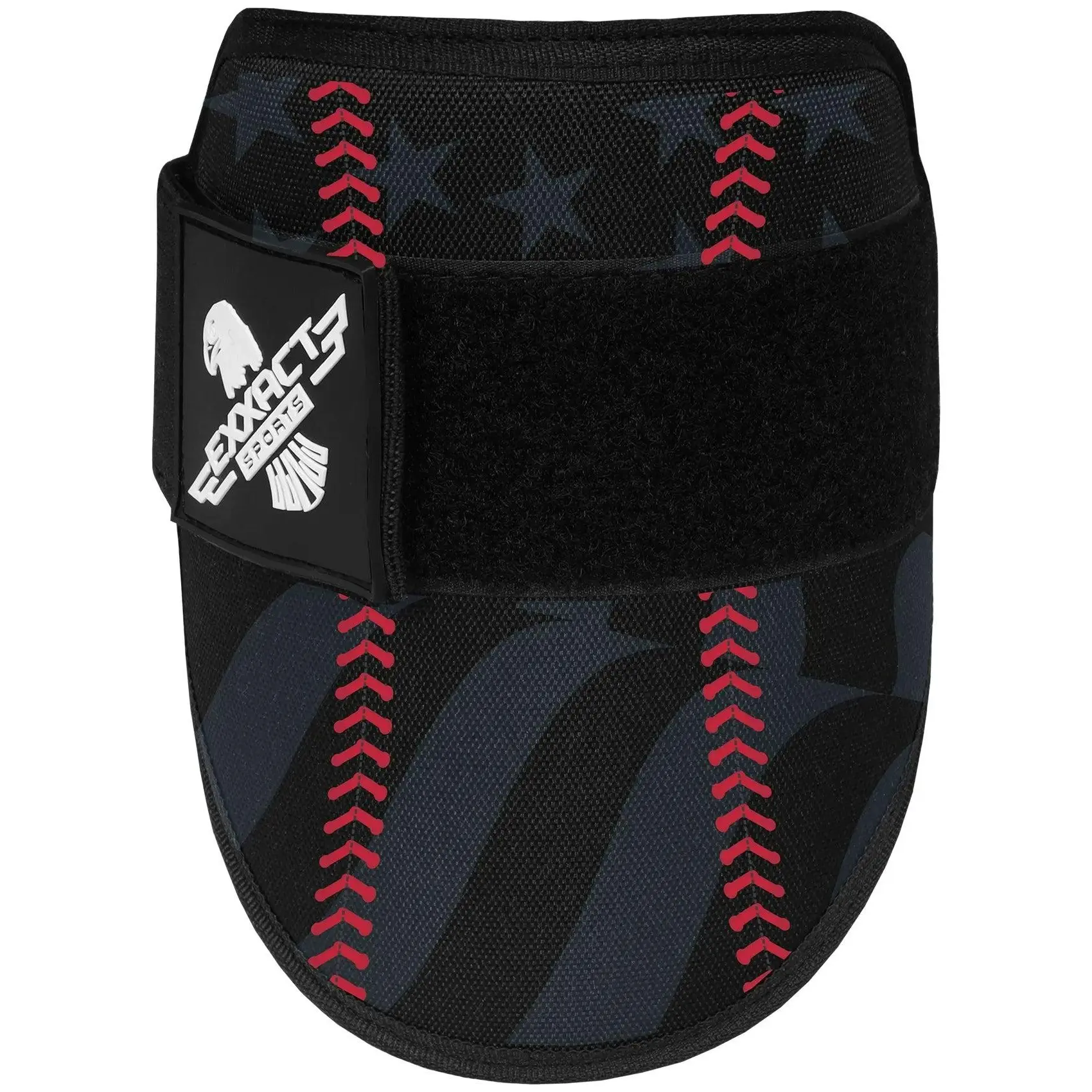 Baseball Elbow Guard with Adjustable Strap (Black Baseball Flag)