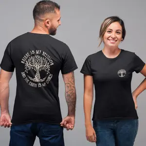 Crann Bethadh Shirt, The Celtic Tree of Life Tee, Nature is My Religion, The Earth is My Church Tshirt, Easy to Wear, Just Throw
