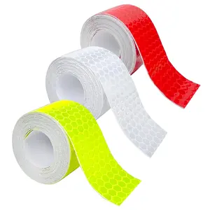 3 Rolls Reflective Tape Outdoor Waterproof, Reflective Warning Tape, Trailer Reflectors, Safety Reflective Strips, Nighttime Reflective Stickers, for Car Bike Baby Stroller Helmet, 1 Inch X 30 Ft No Brand