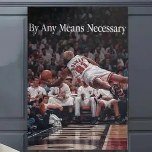 12x18 Inch Frameless Canvas Poster - "By Any Means Necessary" Dynamic Basketball Player Design, Perfect for Bars, Cafes, Homes, Offices & Teen-Boys Room Decor, Sports Room Decor | Dynamic Sports Poster | Energetic Design