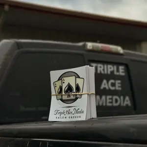 Triple Ace Media OG Triple Ace Sticker V2 - Iconic Design - 3”W x 4”H - PIMP Collection