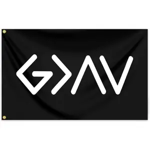 God Is Greater Than The Highs And Lows Flag 3x5 Ft Christian Jesus Outside Flags Motivational Flag for Home Gym Wall Fitness Decor Indoor College Dorm Room Bedroom Outdoor Banner Decor