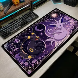 Umbreon Espeon Mousepad Pokemon Mouse Pad Large Desk Mat Cute Purple Anime Desk Mat Gaming Desk Mat Pokemon Gift