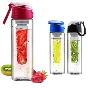 Bottle Water Fruit Infuser 0.8L Capacity BPA-Free Tritan Body with Removable Fruit Infuser for Hydration and Flavor