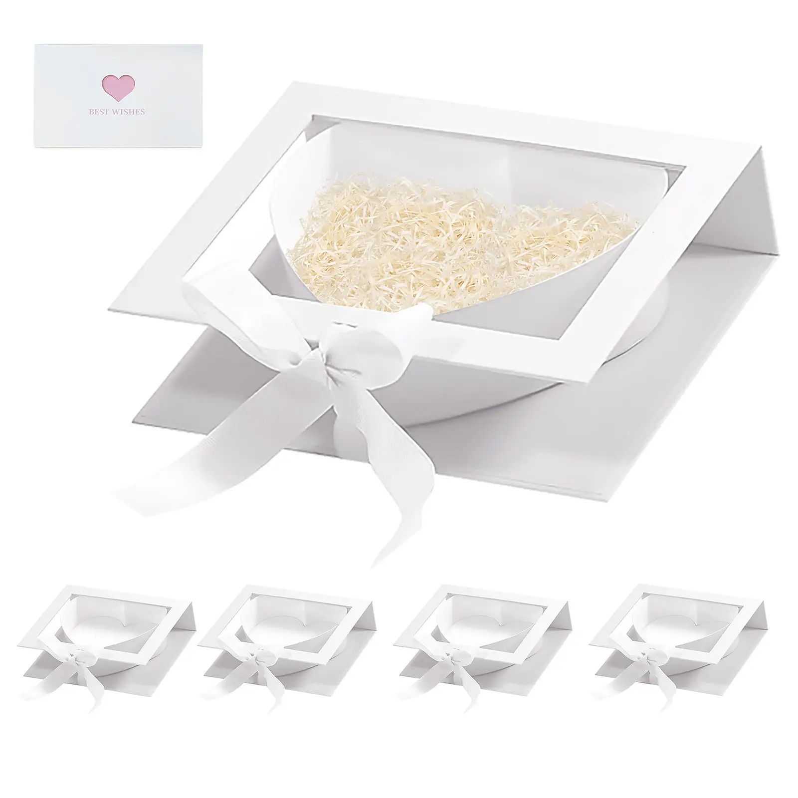 Preserved Roses Heart Shape Box Valentines Day Gifts for Her Mothers Day Forever Flowers（Pink/Red/White/Black）