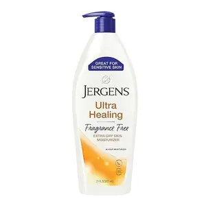 Jergens Ultra Healing Dry Skin Lotion, Hand and Body Moisturizer for Quick Absorption into Extra Dry Skin with Hydralucence Blend, Vitamins C, E and B5, White, 21 oz