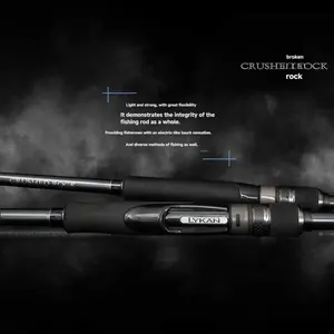 LYKAN [CRUSHED ROCK] Saltwater Two-Piece Lure Rod - Inshore Long Casting, Carbon Blank, Fuji Guides, High-Quality Fishing Rodsmurf rod &Free gift Fisf clip