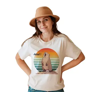 Screaming Marmot Shirt, Funny Animal Tee, Marmot Meme Graphic T-Shirt, Groundhog Humor Top, Prairie Dog Comedy Shirt, Casual Wear for Animal Lovers