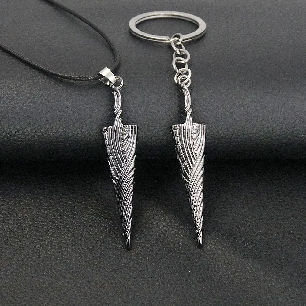 Hollow Knight Bone Nail Necklace, Gamer Style Alloy Metal Pendant, Fashion Jewelry Gift for Men & Women Fans, Fashion Jewelry Accessories