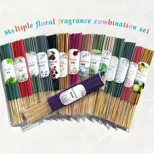 22cm Incense Sticks Set, Multi-Scarf Fragrance, Colorful Labels, Traditional Handmade Bamboo Incense, Lavender Scent, Air Quality Improvement Gift