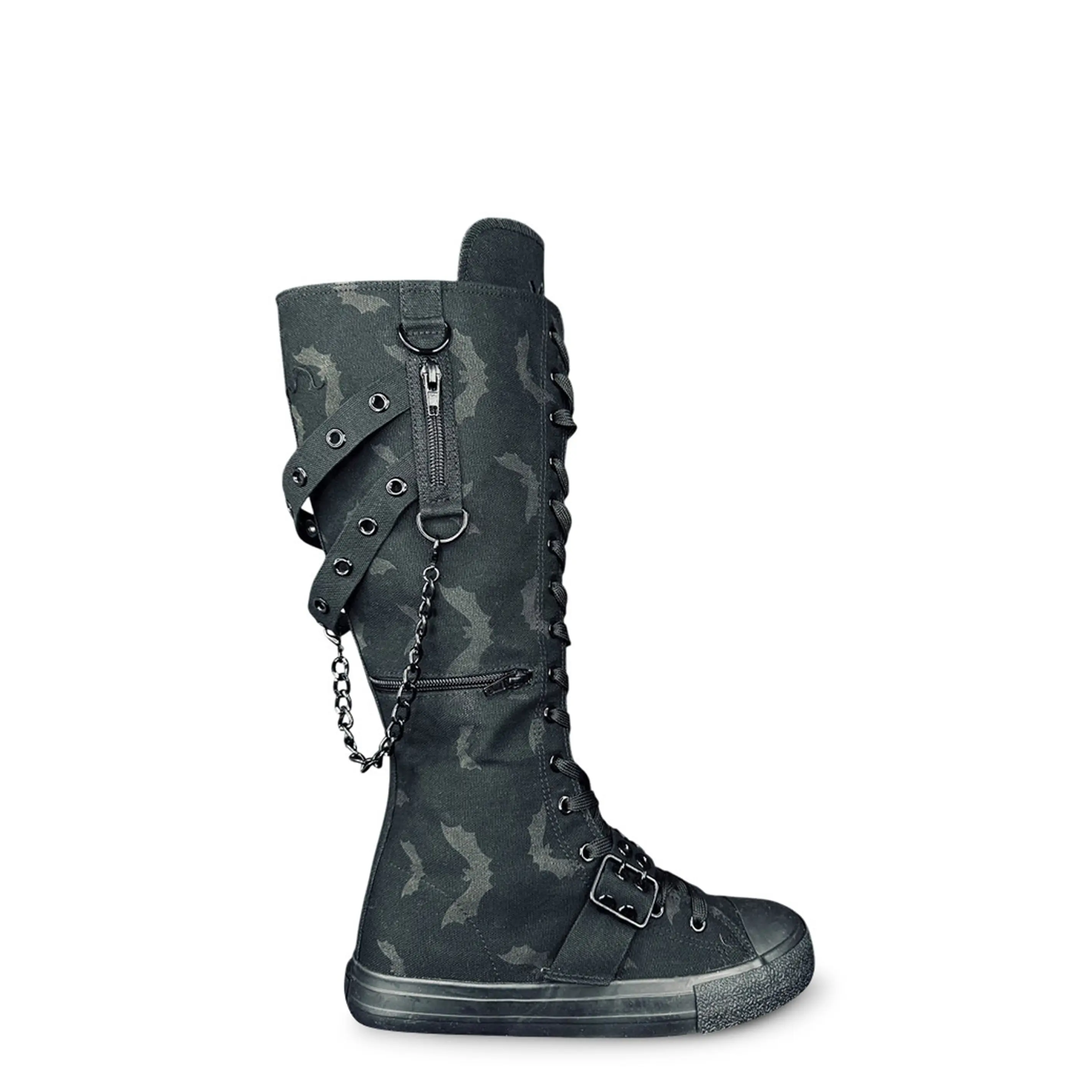 Rawr XD Bats Knee High Sneakers - Black