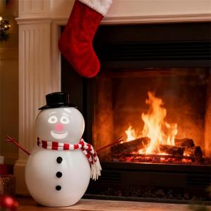 Talking Animated Blink Snowman with Built in Projector & Speaker Plug'n Play, Interactive Singing & Dancing Christmas Decoration, USB or Battery Powered Funny Talking Snowman Decoration (1pcs)