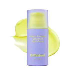 BY WISHTREND Vitamin A-mazing Bakuchiol Night Cream Retinal Peptide Collagen Ceramide NP Centella Asiatica Moisturizing Plumping Overnight Skincare 1.05 Oz