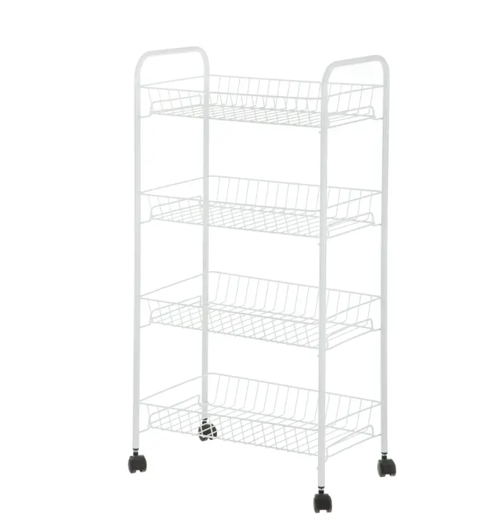 Heavy-Duty 4-Shelf Laundry Cart – Mobile Storage Solution