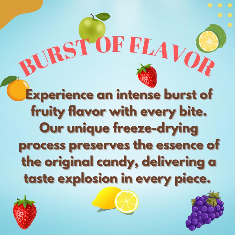 G-Box Freeze Dried Frettles Original Flavor in Jar Container 22oz  Freeze Dried Candy Crunchy Rainbow Candy