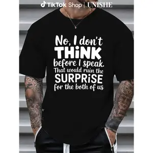 100% Cotton Sarcastic Tee with No Filter Quote Design