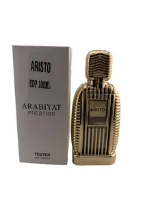 Arabiyat Prestige Aristo Tester EDP Spray Perfume, 3.4 fl oz (3-3.9 fl oz range), Unisex Fragrance, Citrus-Fresh Bright Floral-Amber Scent with Lemon & Sandalwood Notes, Single Item