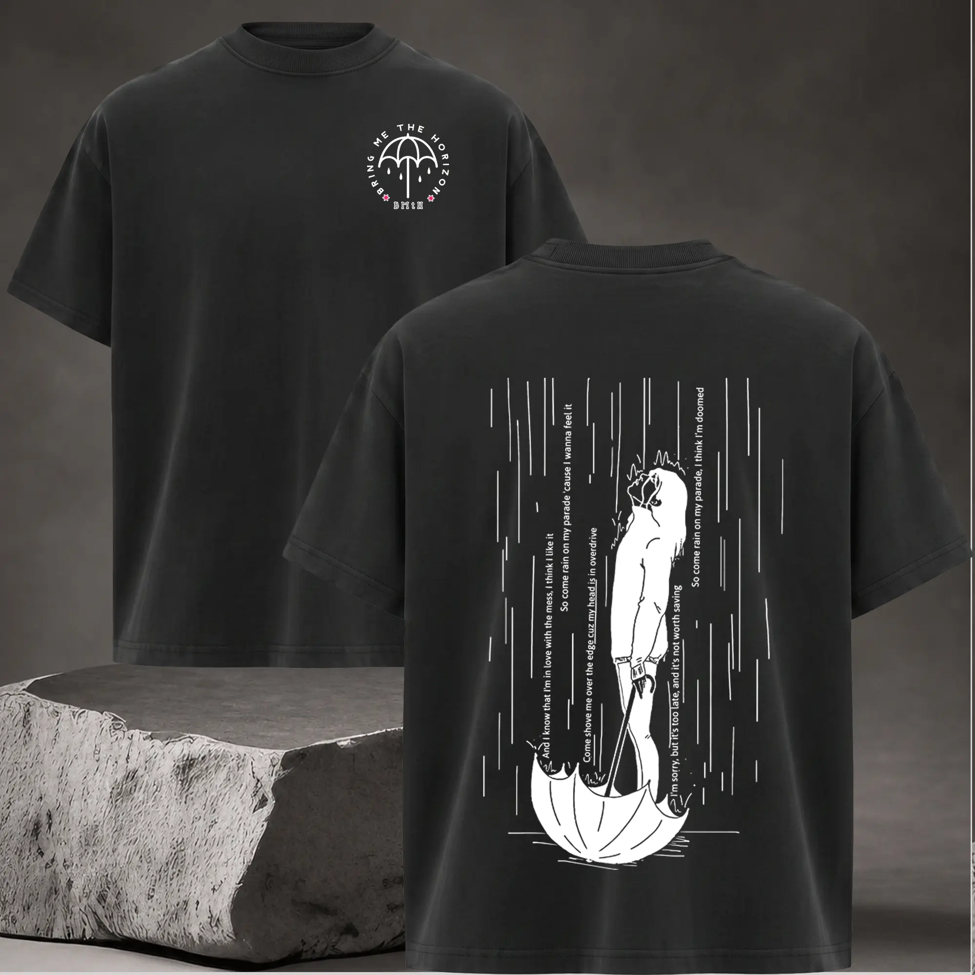 Bring me the Horizon Shirts, Bmth Rock Music Shirts Bring Me Horizon Merchandise o collar short-sleeved shirts unisex family clothing Menswear