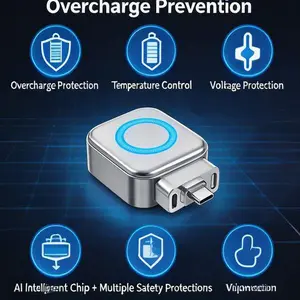 Universal Smart Charging Protector, Auto Disconnect When Full Charged, Overcharge Protection Eject Adapter for Phone Tablet USB Charging Cable