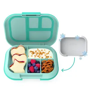 Bentgo Kids' Chill Lunch Box, Bento-Style Solution, 4 Compartments & Removable