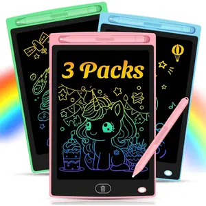 3 Pack 8.5 inch LCD Writing Tablet for Kids, Erasable Reusable Toddler Doodle Board, Drawing Pad Learning Toy for 3-8 Ages, Gift for Girls Boys