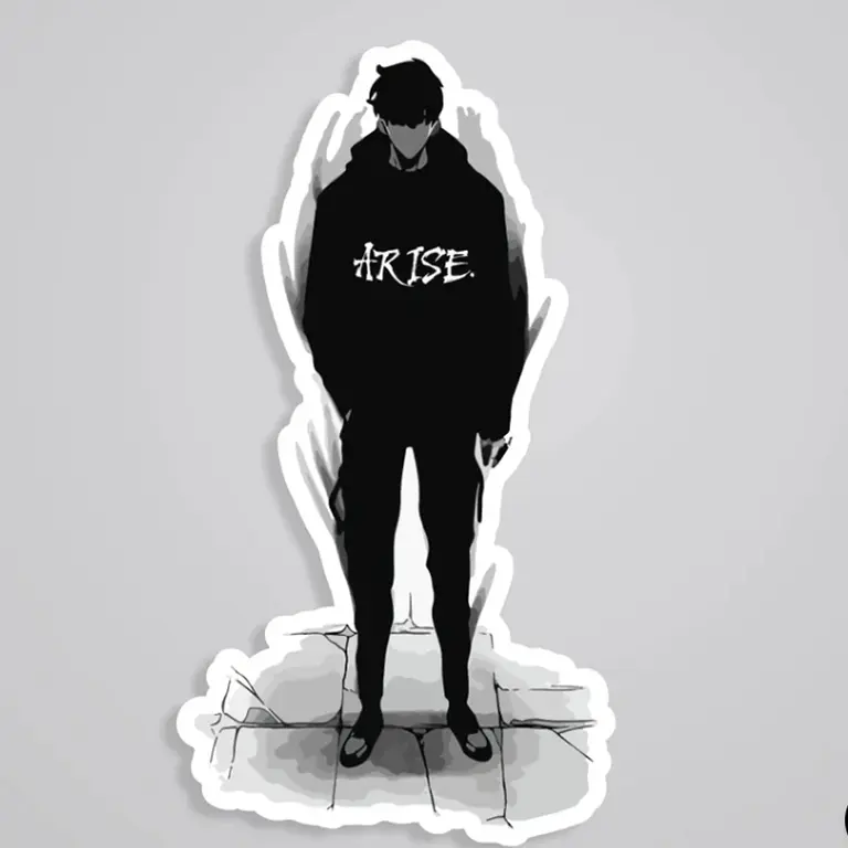 Jin Woo in BW Anime Stickers