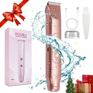 USB Rechargeable 2-In-1 Dual Head Electric Trimmer, Body Hair Trimmer, Body Hair Trimming, Women's Underarm Hair Remover, Men's Shaver, Multi-Function Grooming Tool, Ideal Gift