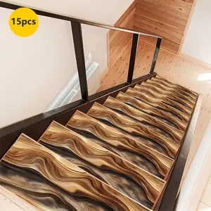 Non-Slip Stair Carpet, Step Protection Carpet, Decorative Bordered Stair Mat for Home Decoration & Bedroom Accessories - Suitable for Indoor, Outdoor Stairs & Multiple Scenarios, Low Pile Rug