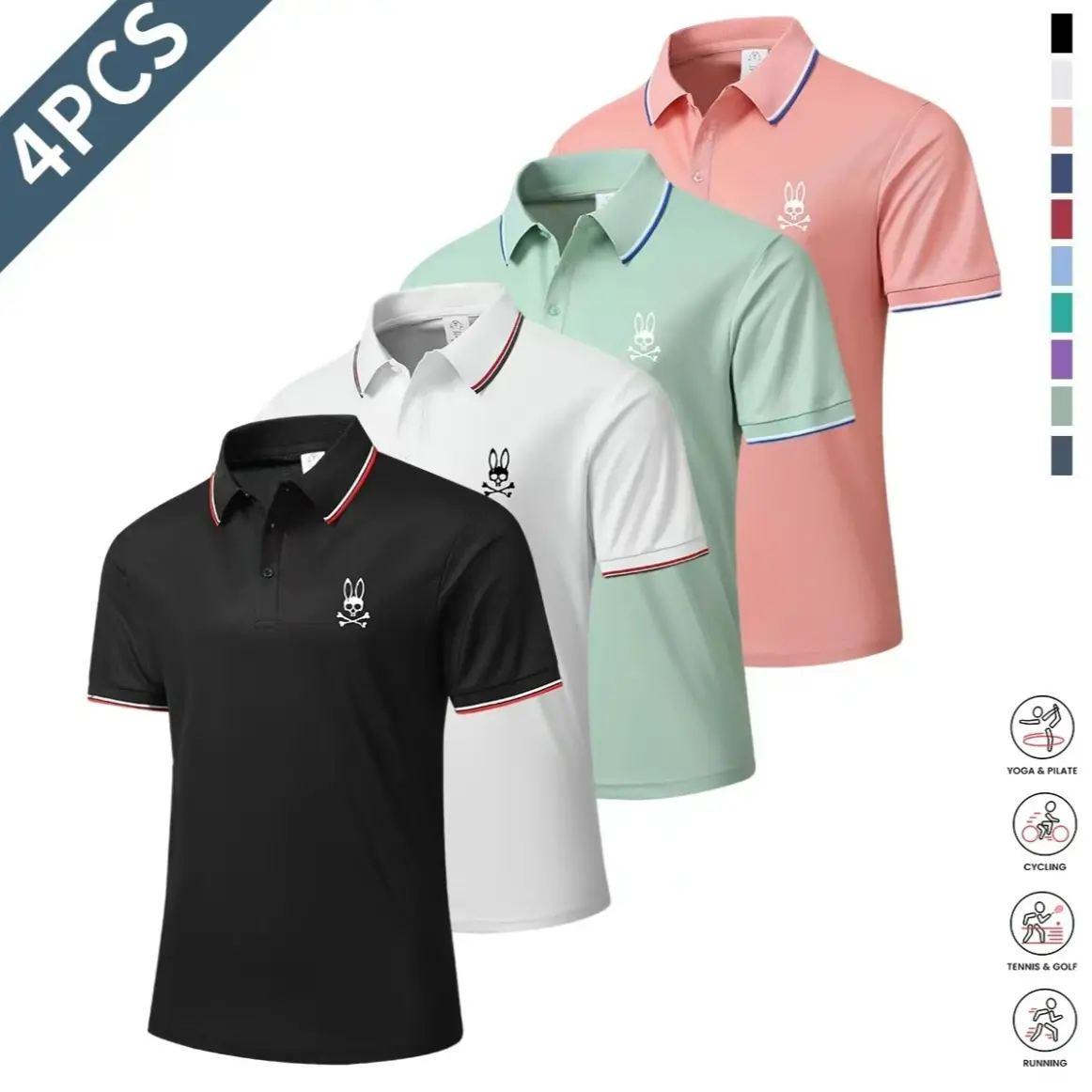 Black + White + Light Green + Pink