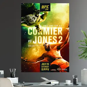 UFC 214 Jon Jones Vs Daniel Cormier 2 Rematch Light Heavyweight Championship Title Fight Poster